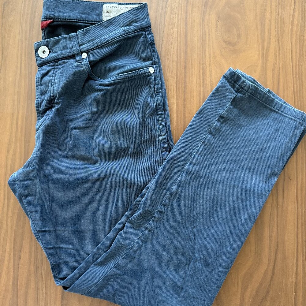 Brunello Cucinelli mens pants, navy color, size 46 (US 34)